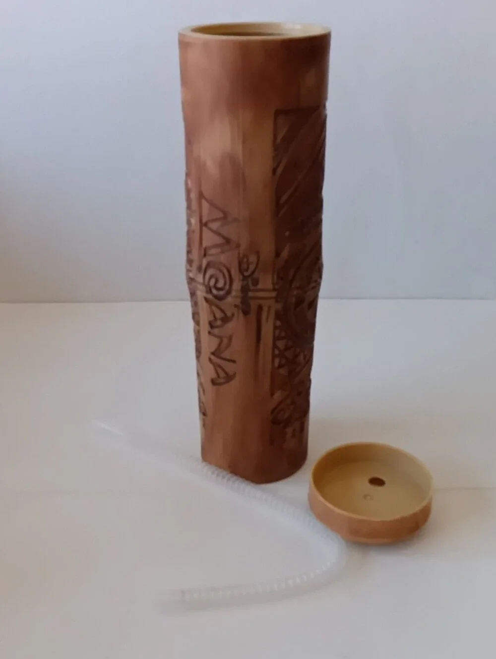 Disney Moana Brown and Tan Tiki Travel Tumbler